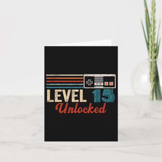 Carte Déverrouillé Niveau 15 Anniversaire de jeu vidéo p (Devant)
