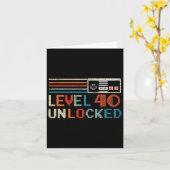 Carte Déverrouillé Niveau 40 Anniversaire de jeu vidéo g (Fleur jaune)