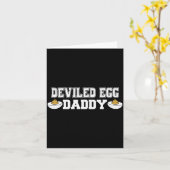Carte Deviled Egg Daddy - Funny Thanksgiving Deviled Egg (Fleur jaune)