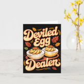 Carte Deviled Egg Er Funny Retro Thanksgiving Food Quote (Fleur jaune)