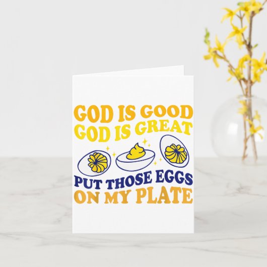 Carte Deviled Egg Lover Funny Foodie Humor Apparel Uni-a (Fleur jaune)