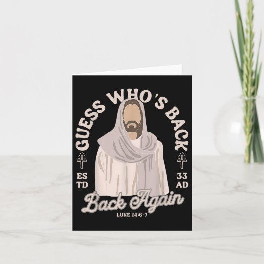 Carte Devin de Pâques Dont le dos Jésus Drôle Hommes Rel (Devant)