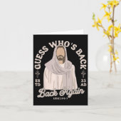 Carte Devin de Pâques Dont le dos Jésus Drôle Hommes Rel (Fleur jaune)