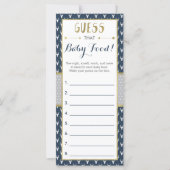 Carte Devine Que Bébé Nourriture Jeu, Baby shower, Cerf (Devant)