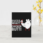 Carte Devinette drôle_ Cul de poulet ! Conception graphi (Fleur jaune)