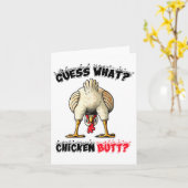 Carte Devinez Ce Beurre De Poulet Stuff Blague Butt Hu (Fleur jaune)