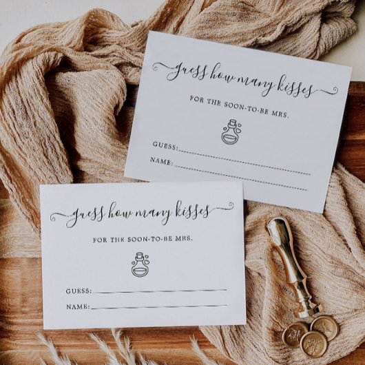 Carte Devinez Combien De Baisers Pour Bientôt Être Mme C