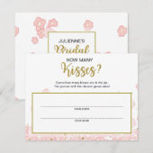 Carte Devinez combien de Fêtes des mariées de baisers | (Devant / Derrière)