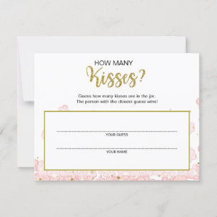 Carte Devinez combien de Fêtes des mariées de baisers