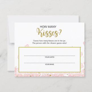 Carte Devinez combien de Fêtes des mariées de baisers | 