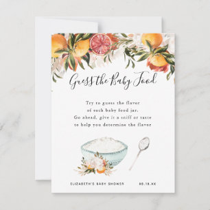 Carte Devinez la nourriture pour bébé   Jeu de Baby Show
