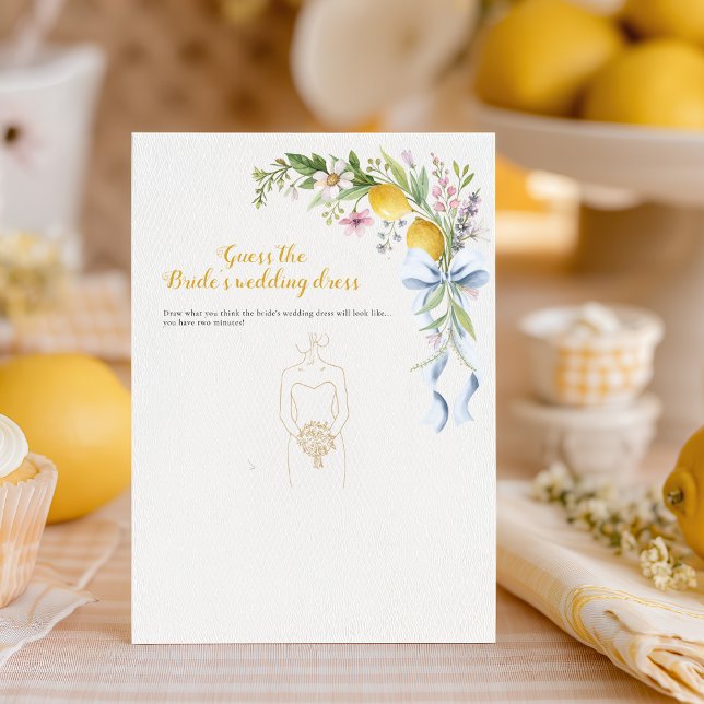 Carte Devinez la robe de mariée de la mariée Jeu de Baby (Créateur téléchargé)