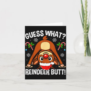 Carte Devinez Quel Renne Fesses Noël Père Noël Drôle de