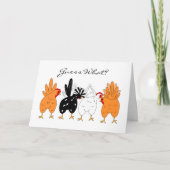 Carte Devinez Quoi ? Beurre de poulet Humour drôle (Devant)