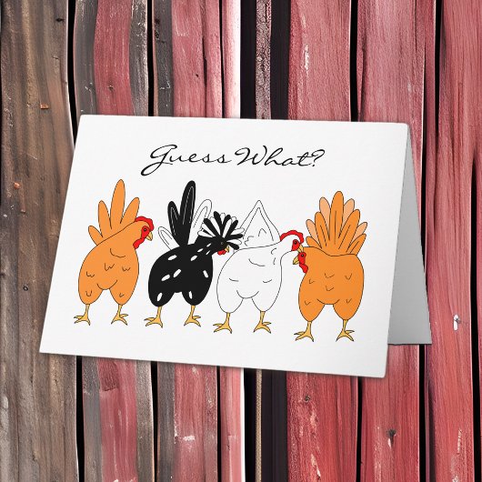 Carte Devinez Quoi ? Beurre de poulet Humour drôle