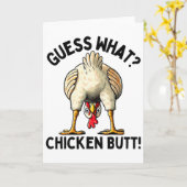 Carte Devinez quoi Cul de Poulet _5 (Fleur jaune)