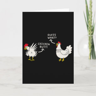 Carte Devinez quoi Cul de poulet Drôle de poulet Meme Ho