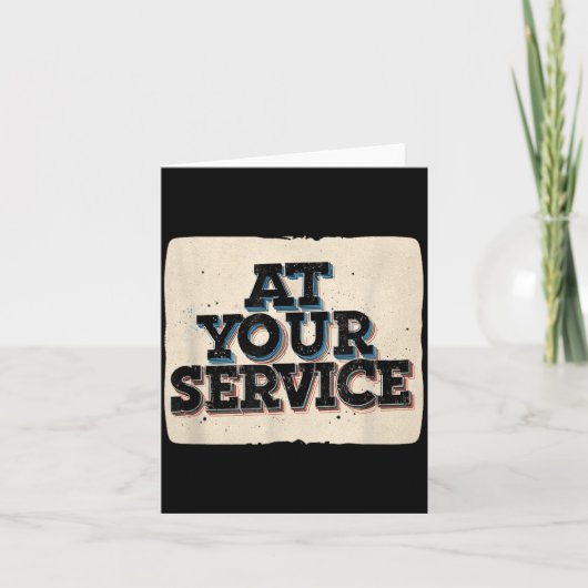 Carte Devis à votre service pour les amateurs d'emblèmes (Devant)
