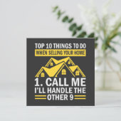 Carte Devis amusant de l'agent immobilier (Debout devant)