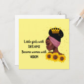 Carte Devis d'autonomisation de la fille noire de rêve (Devant/Arrière en situation)