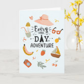 Carte Devis d'aventure d'été coloré (Fleur jaune)