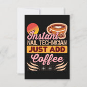 Carte Devis de café du technicien de clou instantané ten (Devant)
