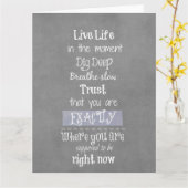 Carte Devis de vie inspirationnelle (Fleur jaune)