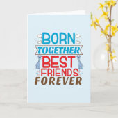 Carte Devis des meilleurs amis jumeaux (Fleur jaune)