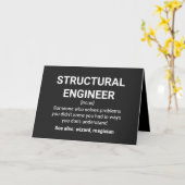 Carte Devis Humour de définition de l'ingénieur structur (Fleur jaune)