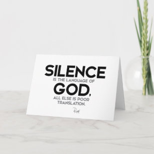 Carte DEVIS : Rumi : Silence : Langue de Dieu