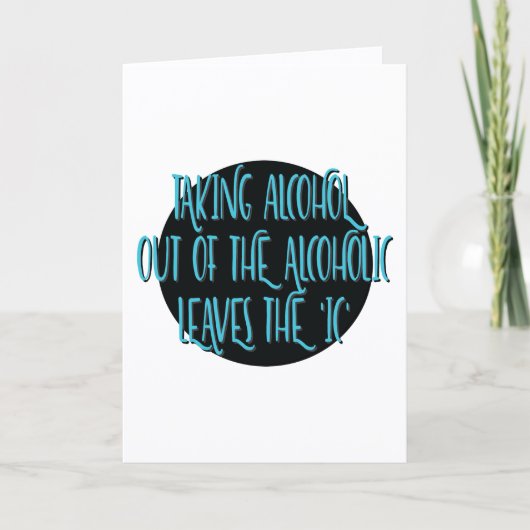 Carte Devise de récupération de la prise d'alcool Annive (Devant)