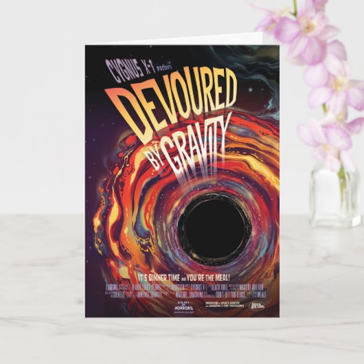 Carte Dévoré par la gravité Trou d'Halloween Noir Horreu (Orchidée)