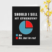 Carte Devrais-je vendre mon crypto Ethereum piechart (Fleur jaune)