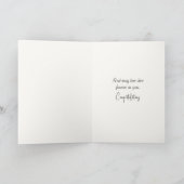 Carte Dew mariage Baisse Sur La Feuille (Intérieur)
