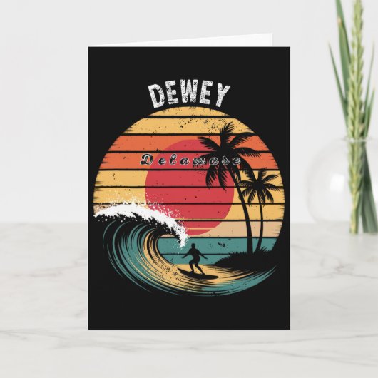Carte Dewey Beach Delaware Surfing Beach (Devant)