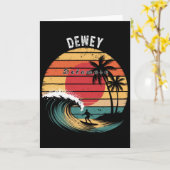 Carte Dewey Beach Delaware Surfing Beach (Fleur jaune)