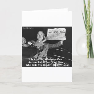 Carte Dewey Beats Truman Funny Cadeaux Boutons Tee - shi