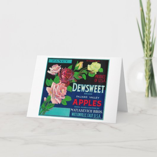 Carte Dewsweet Apple Crate LabelWatsonville, CA (Devant)