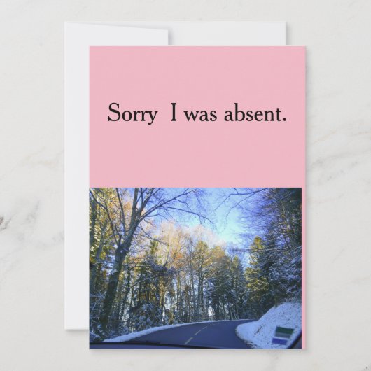 Carte d'excuse (Devant)