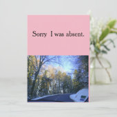 Carte d'excuse (Debout devant)