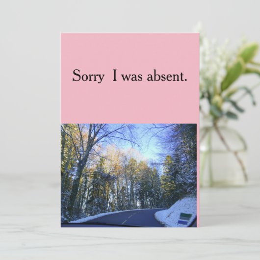 Carte d'excuse (Debout devant)