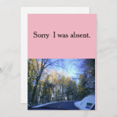 Carte d'excuse (Devant / Derrière)