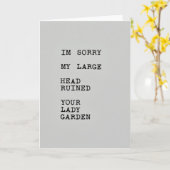 Carte d'excuse de machine à écrire (Fleur jaune)