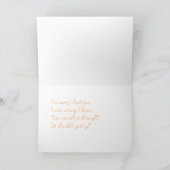 Carte d'excuses de coucher du soleil (Intérieur)