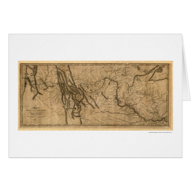 Carte d'expédition de Lewis et de Clark - 1804 (Devant horizontal)