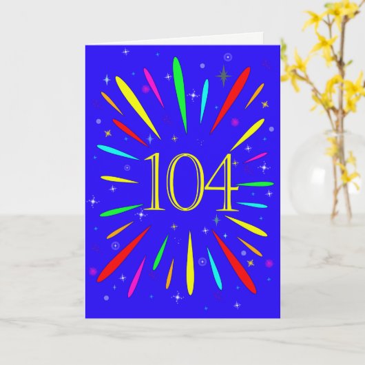 Carte d'explosion 104e anniversaire (Fleur jaune)