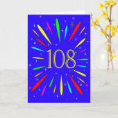 Carte d'explosion 108e anniversaire (Fleur jaune)