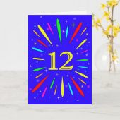 Carte d'explosion du 12e anniversaire (Fleur jaune)