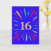 Carte d'explosion du 16e anniversaire (Fleur jaune)