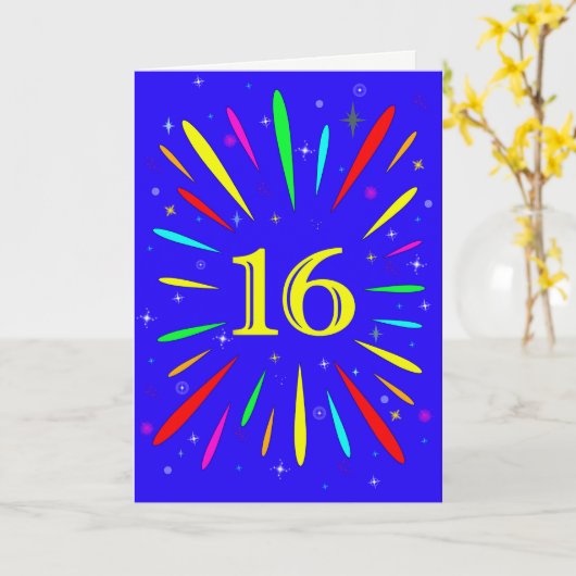 Carte d'explosion du 16e anniversaire (Fleur jaune)